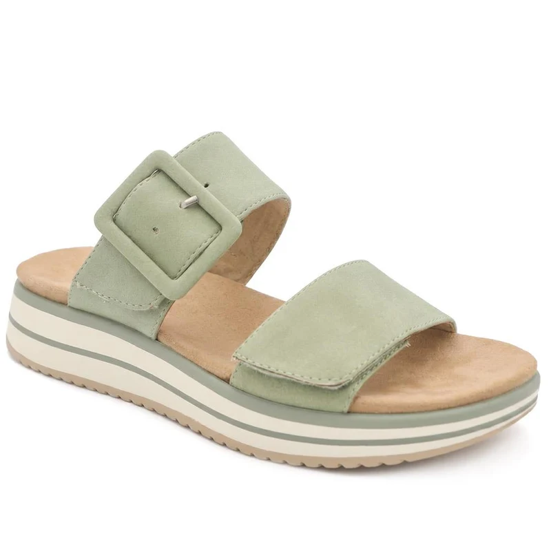 Dual Adjustable Comfort Wedge Mules - GANG43000 / 329 040 - Sage