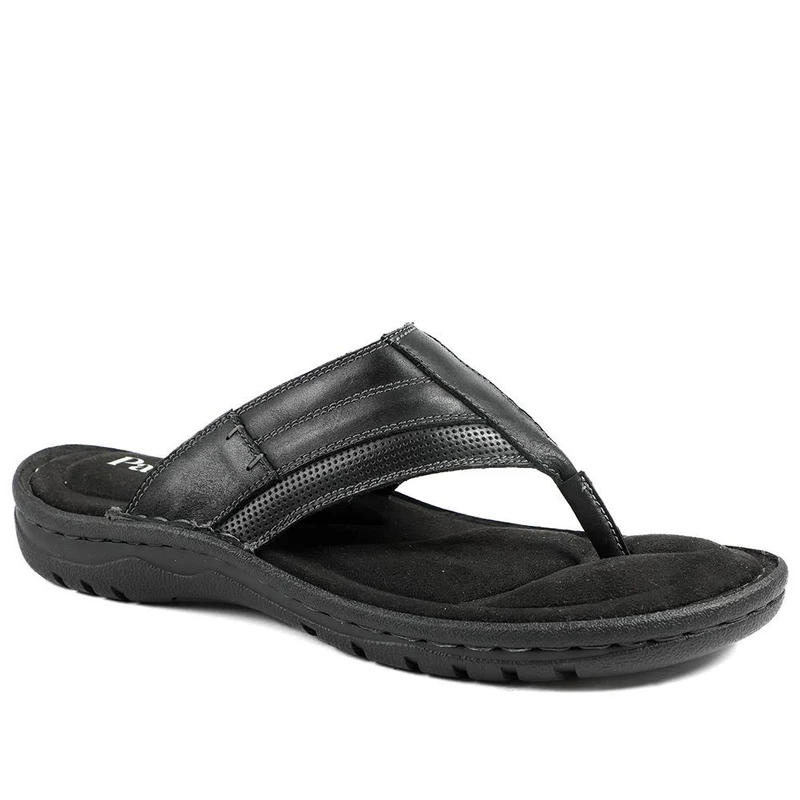 Leather Slip On Sandals - AATRA43002 / 328 935