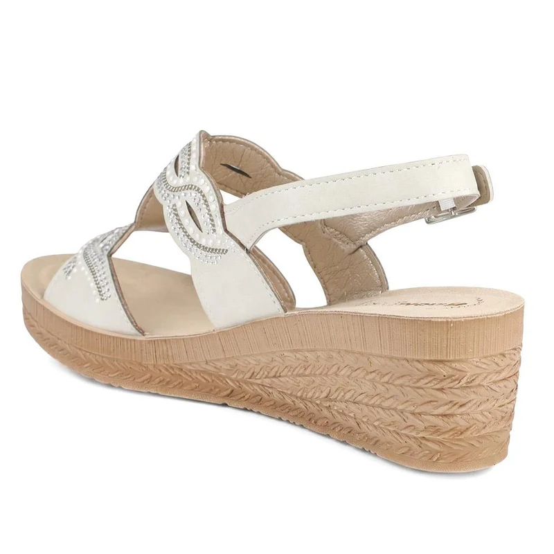 Inblu Slingback Sandals With Rhinstone Detailing - INB43052 / 330 371 - Silver