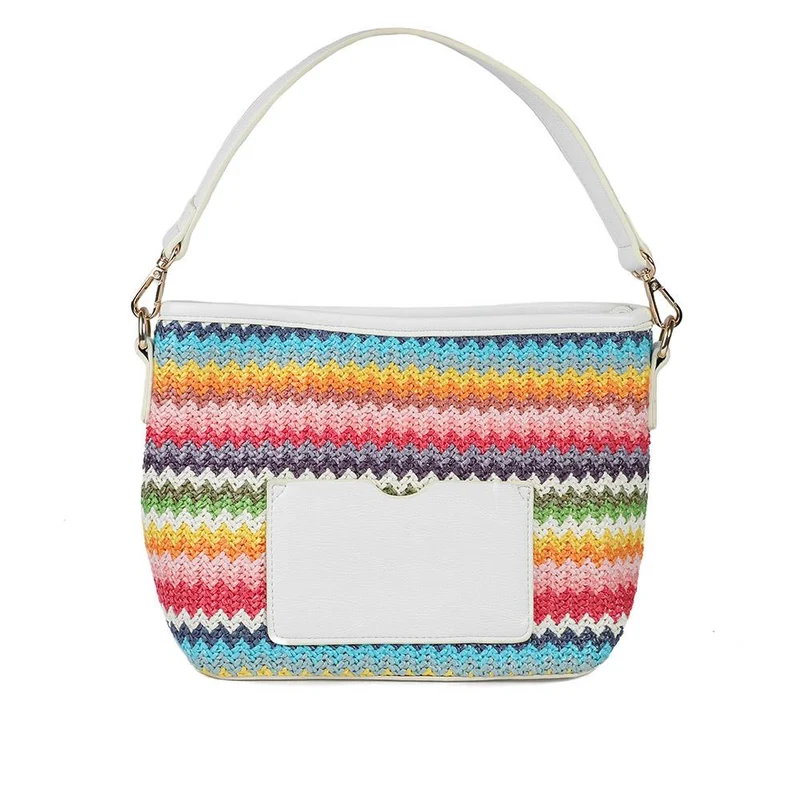 Woven Shoulder Bag - RIM39007 / 325 240 - Pink Multi