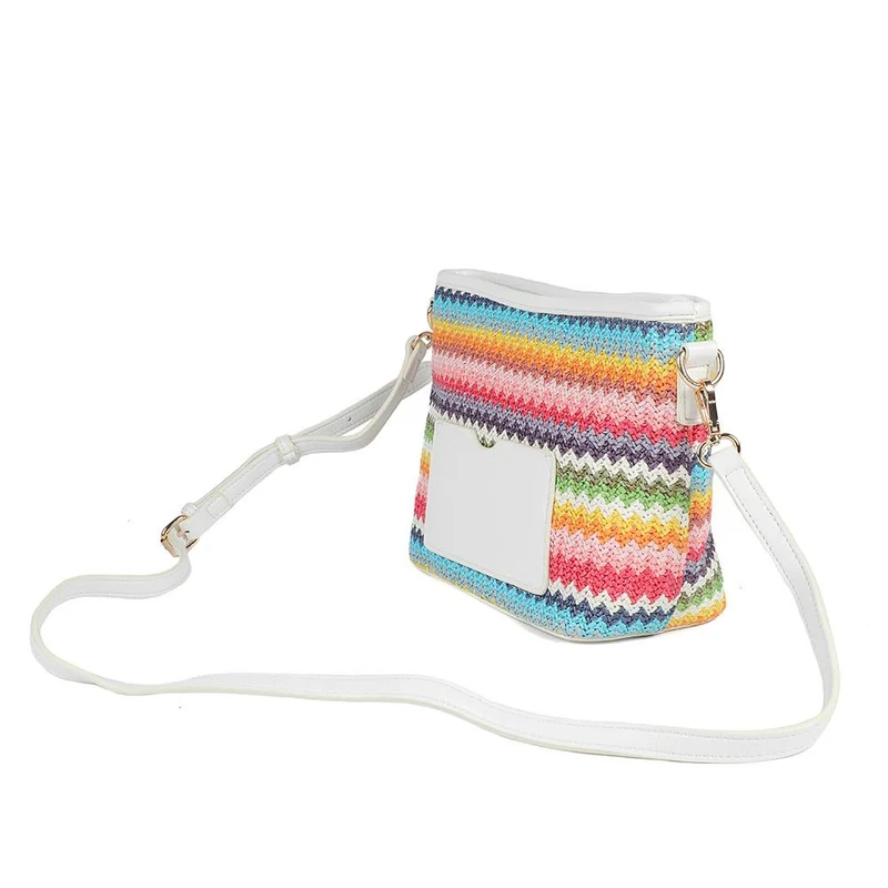Woven Shoulder Bag - RIM39007 / 325 240 - Pink Multi
