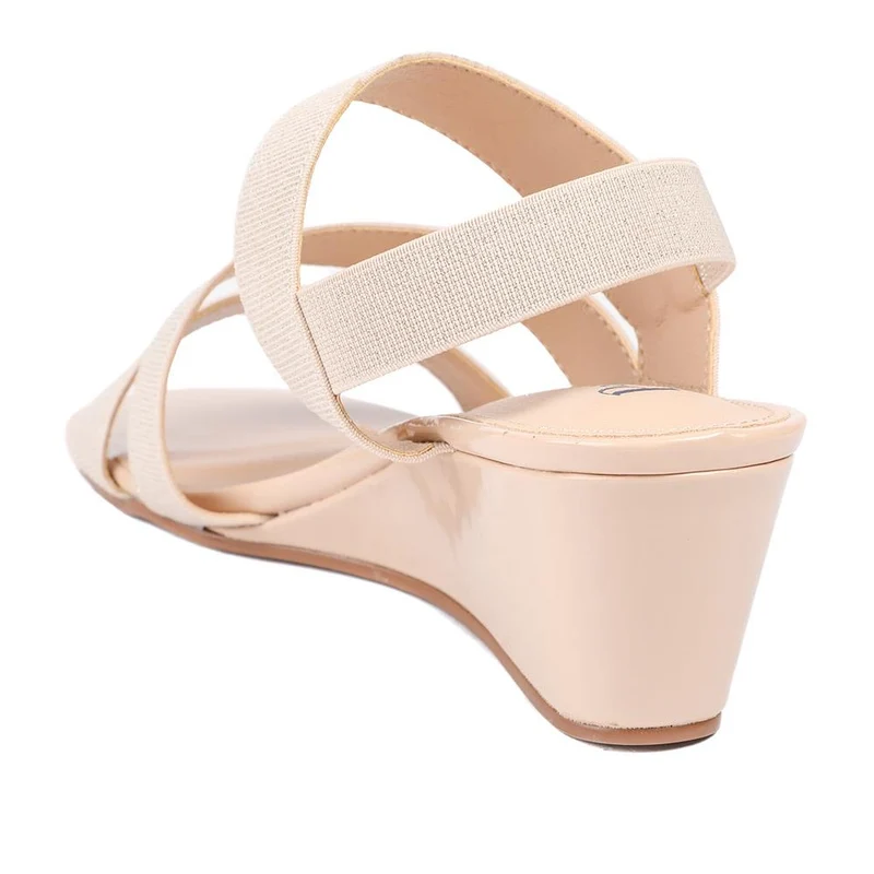Smart Elasticated Fit Sandals - MAIN43000 / 328 878 - Beige