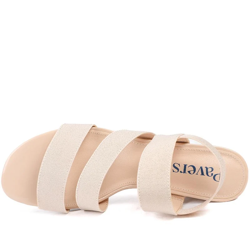 Smart Elasticated Fit Sandals - MAIN43000 / 328 878 - Beige