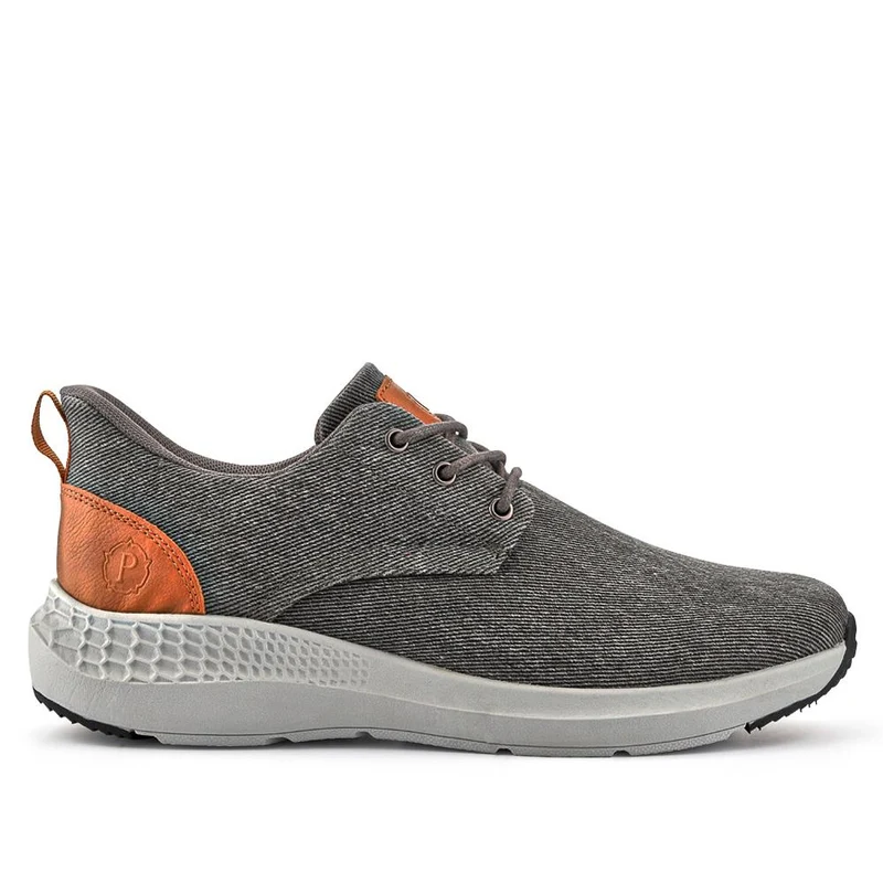 Easy Step In Wide Fit Lightweight Trainers - BOJIE41012 / 327 255 - Grey