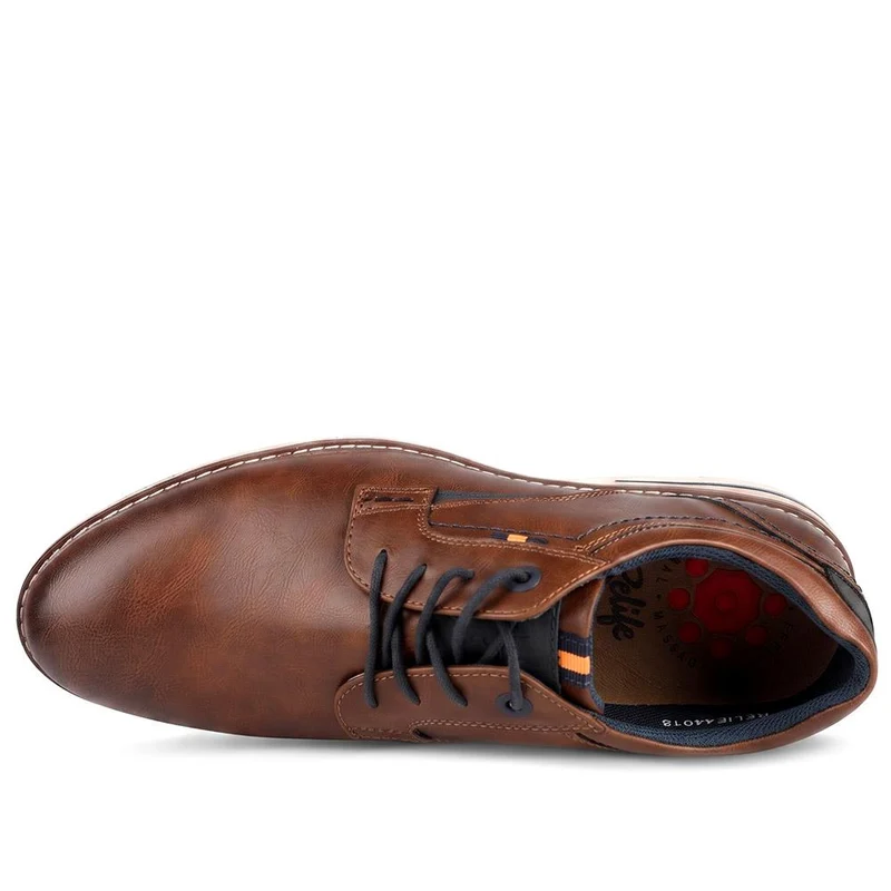 Relife Extra Wide Lace Up Shoes - RELIF44018 / 329 914 - Cognac