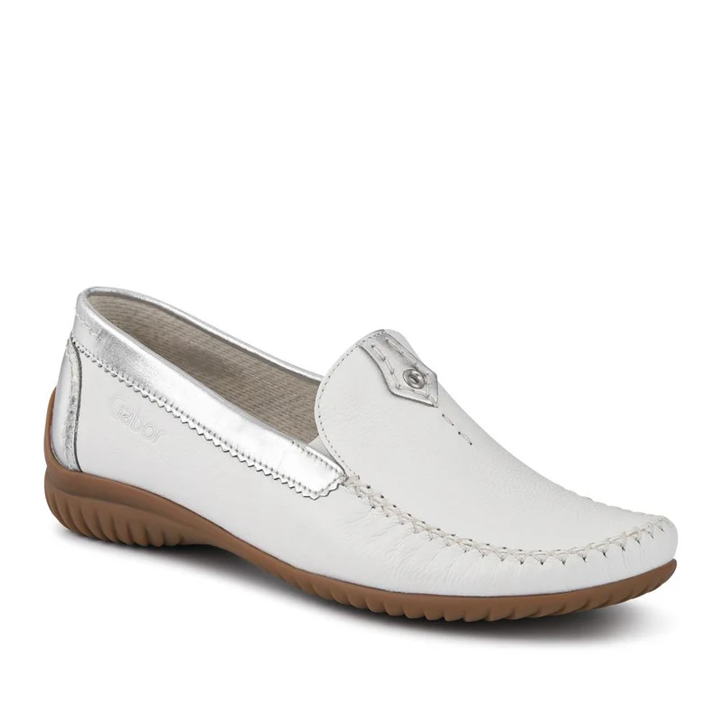 California Gabor Leather Stitched-Detail Loafers - GAB41531 / 327 037