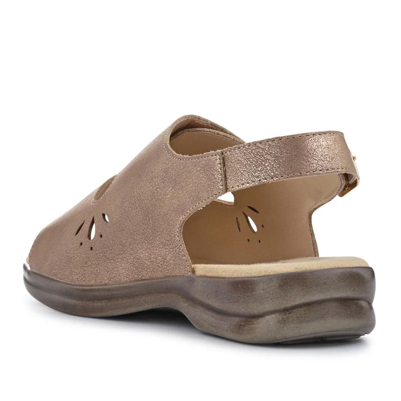 Extra-Wide Fit Adjustable Slingback Sandals - DIVINA / 321 458 - Gold