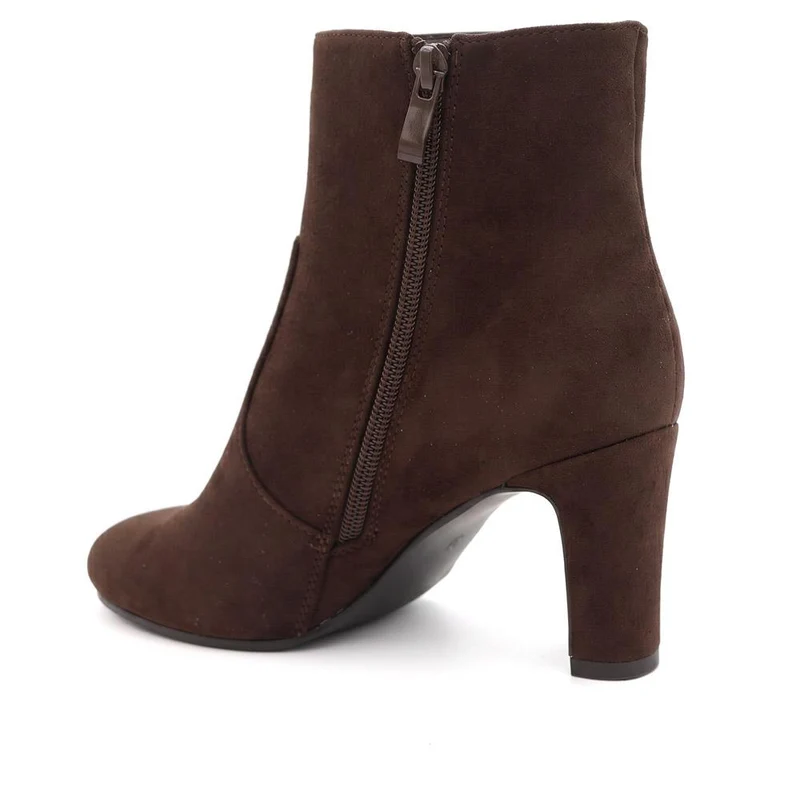 Block Heeled Ankle Boots - SANYI40027 / 325 986 - Brown
