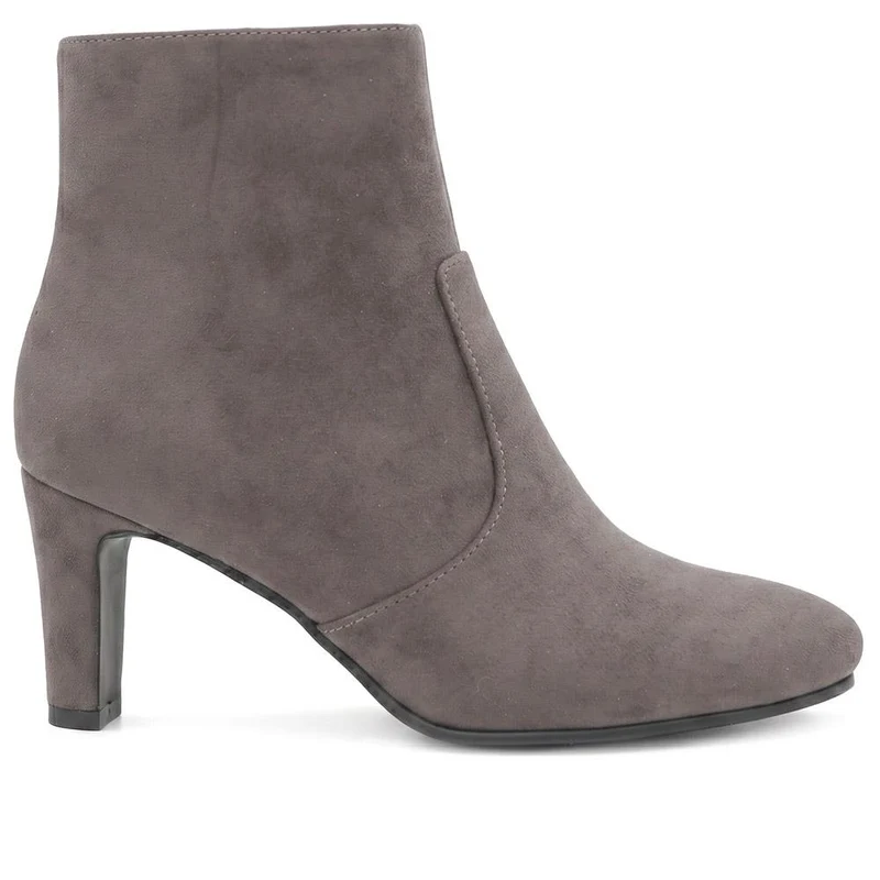 Block Heeled Ankle Boots - SANYI40027 / 325 986 - Grey