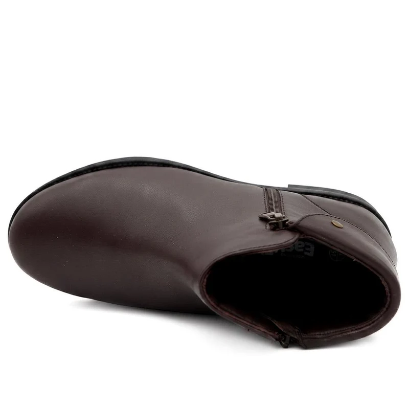 EasyFit Extra-Wide Leather Ankle Boots - WOLCOTT / 330 212 - Chocolate