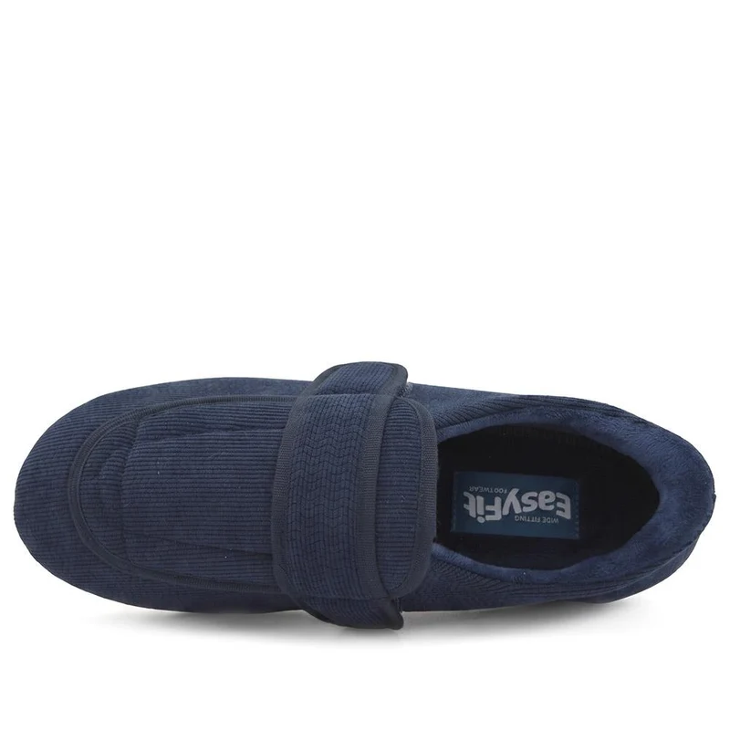 EasyFit Extra Wide Touch Fasten Slippers - JEREMY / 330 322 - Navy