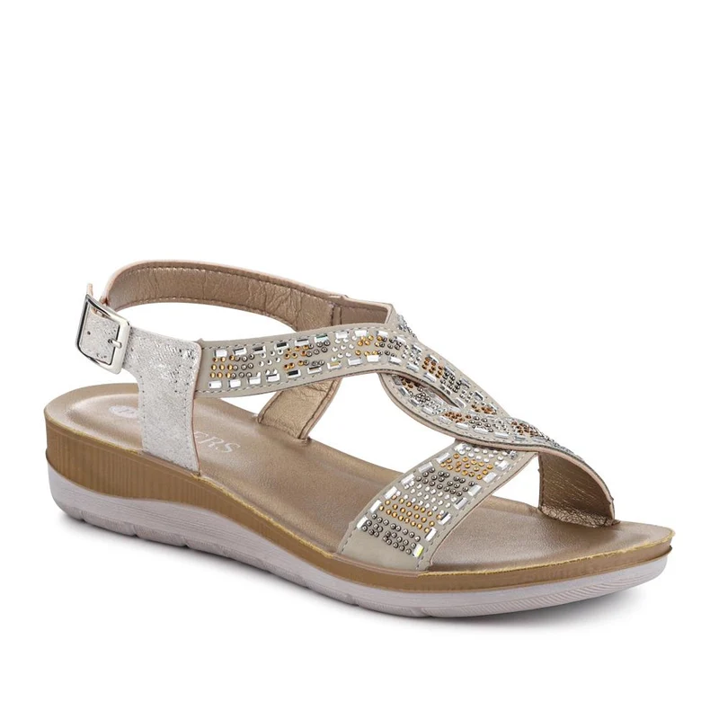 Embellished Slingback Sandals - INB41024 / 327 318 - White