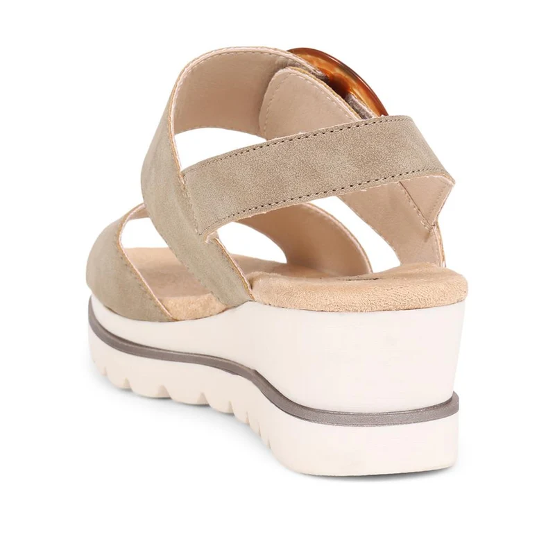 Touch-Fasten Platform Sandals - WBINS39031 / 325 231 - Taupe