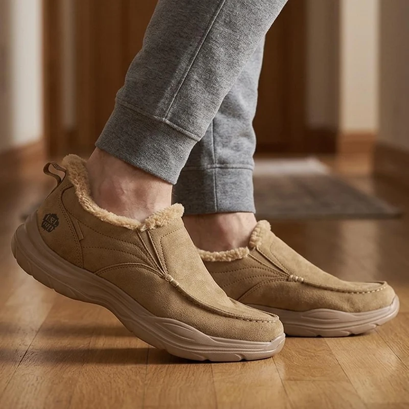 Easy Step In Wide Fit Rugged Slippers - BOJIE42010 / 327 864 - Tan