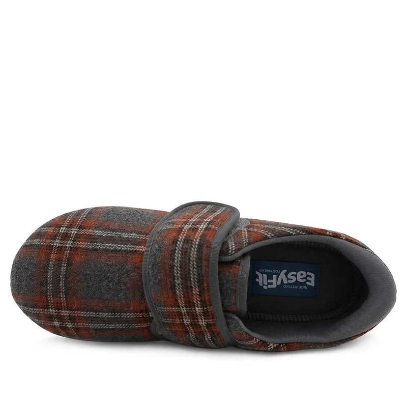 EasyFit Sven Extra Wide Adjustable Fasten Slippers - SVEN / 330 321 - Grey-Red