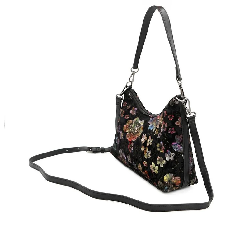 Lightweight Crossbody Bag - RIM44005 / 329 888 - Black Floral