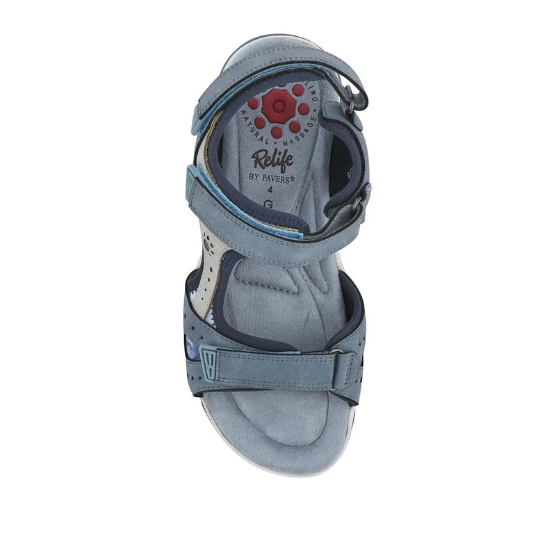 Wide-Fit Shock-Absorbing Sandals - RELIF41009 / 327 187 - Light Blue