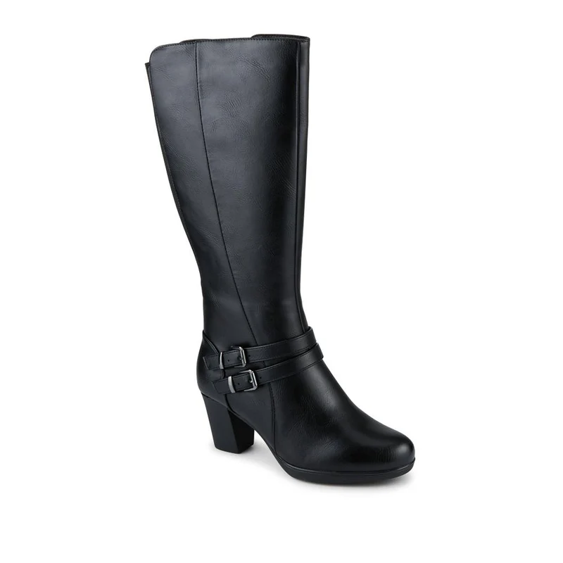 Heeled Calf-Stretch Long Boots - WK42007 / 327 914
