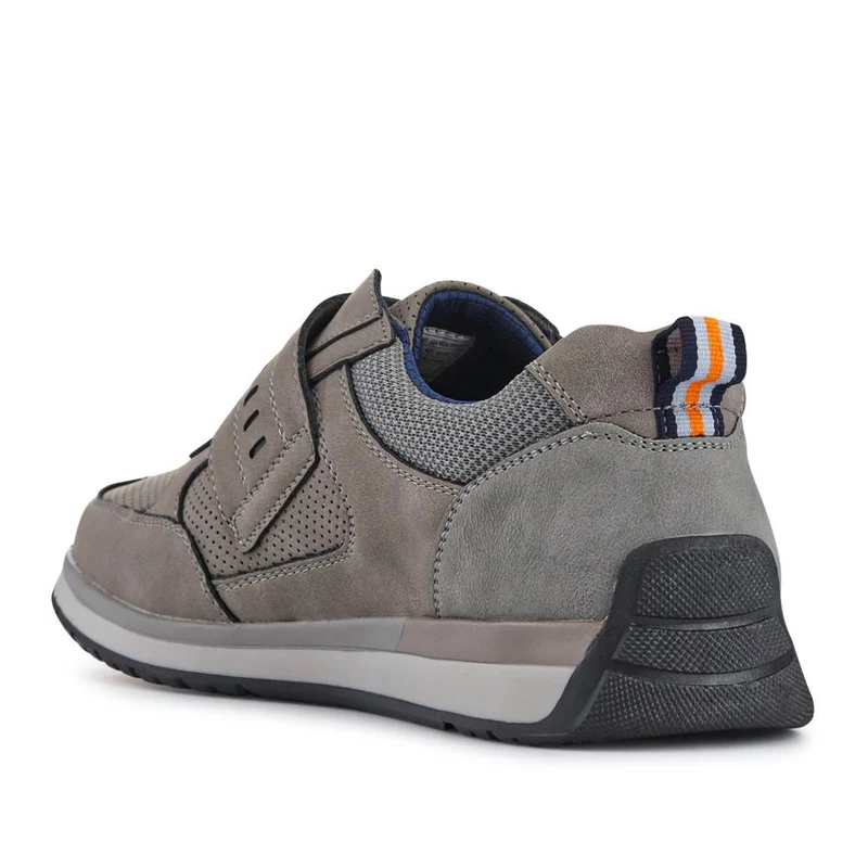 Wide Fit Touch Fasten Trainers - GANG41011 / 327 572 - Grey