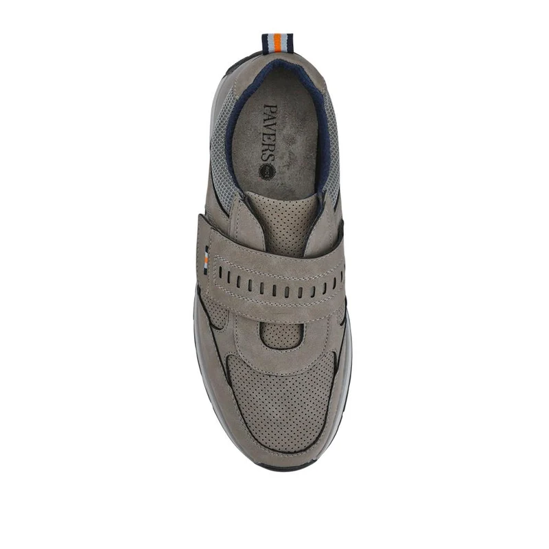 Wide Fit Touch Fasten Trainers - GANG41011 / 327 572 - Grey