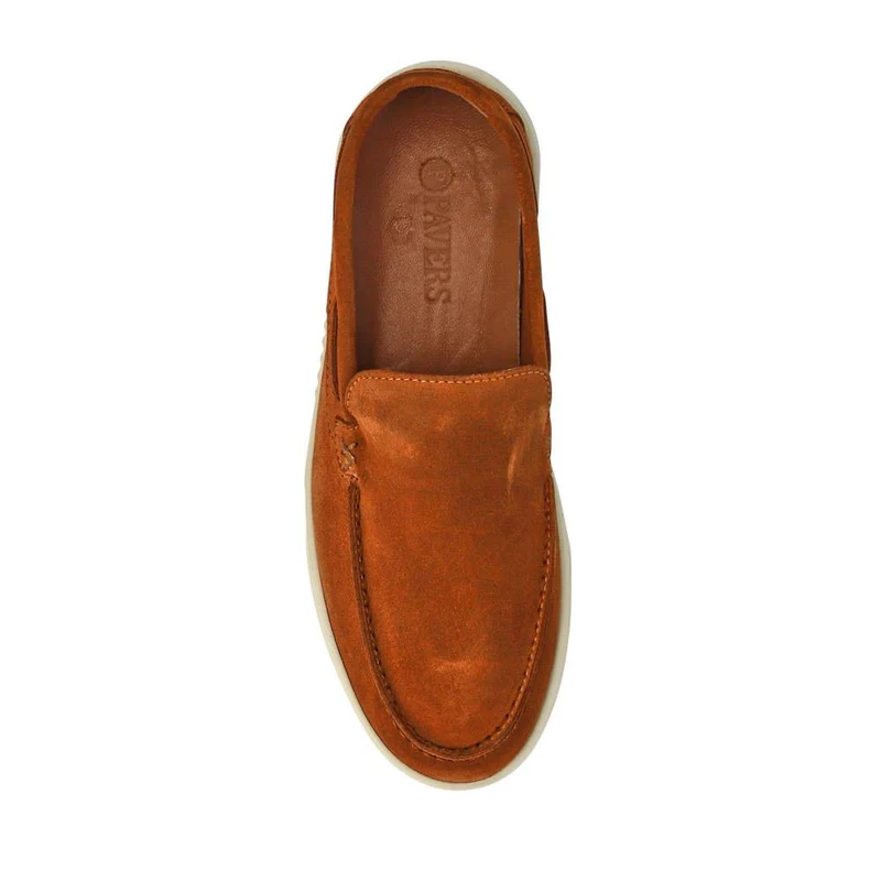 Leather Slip-On Shoes - OZIL41001 / 327 134 - Tan