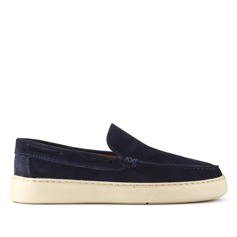 Leather Slip-On Shoes - OZIL41001 / 327 134 - Navy