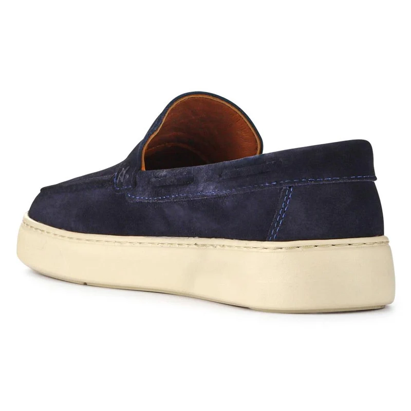 Leather Slip-On Shoes - OZIL41001 / 327 134 - Navy