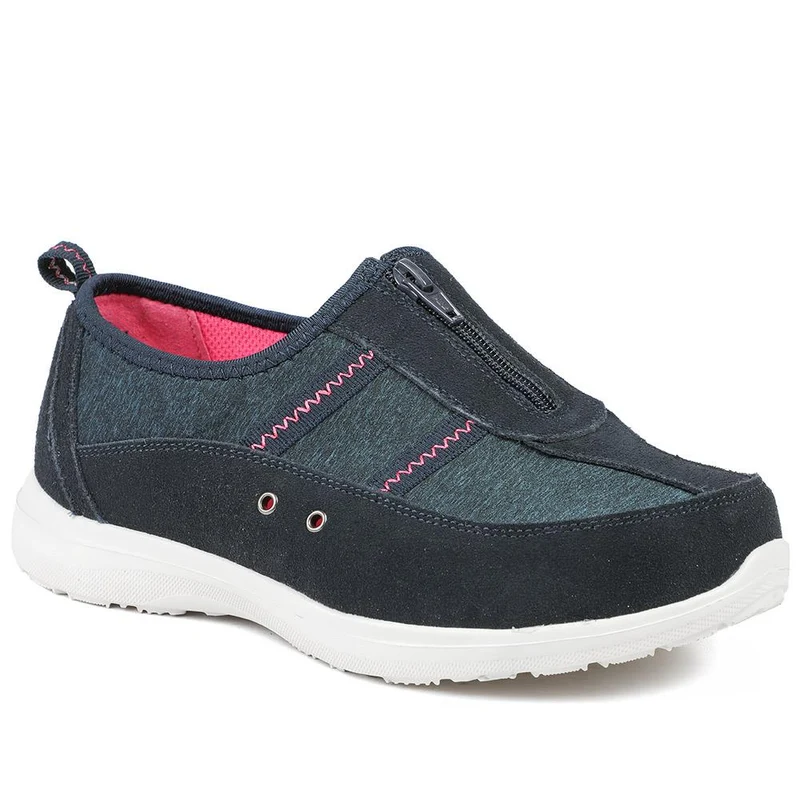 Extra-Wide Fit Memory Foam Trainers - ELANA / 324 089