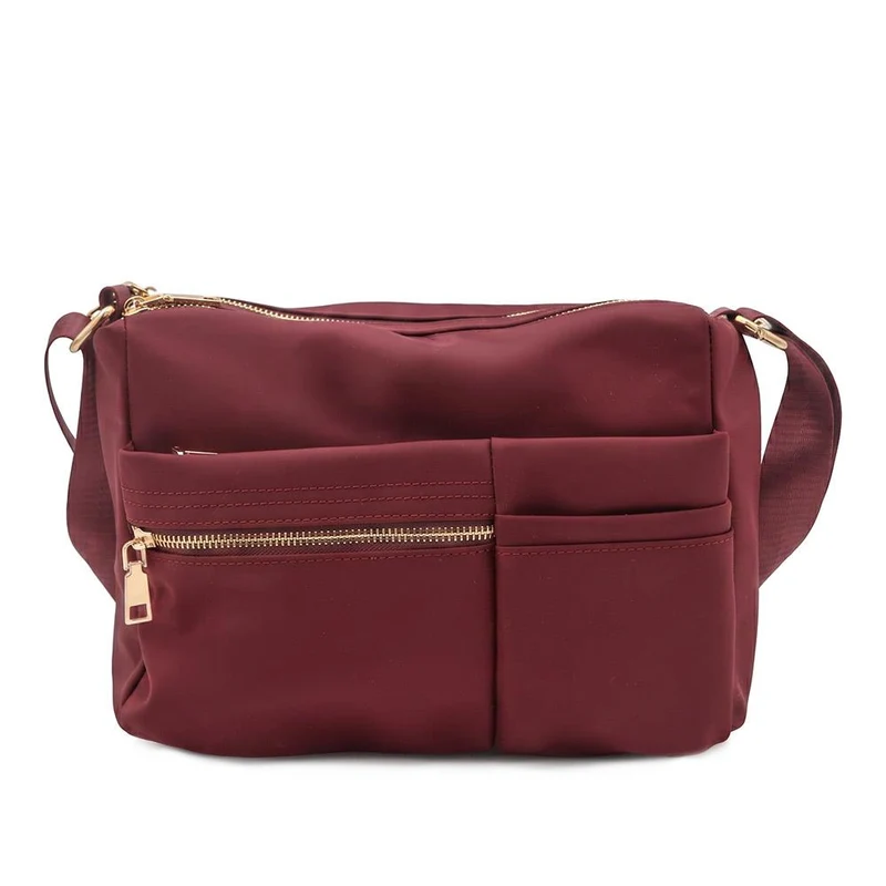 Luxury Multi Pocket Crossbody Bag - HETIA44023 / 330 319 - Burgundy
