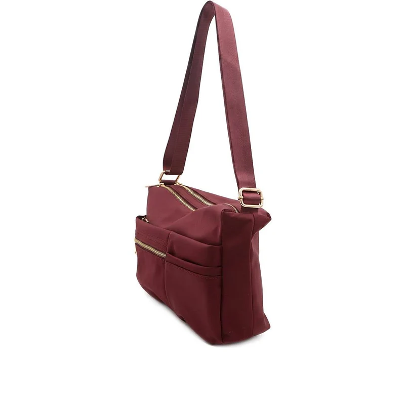 Luxury Multi Pocket Crossbody Bag - HETIA44023 / 330 319 - Burgundy