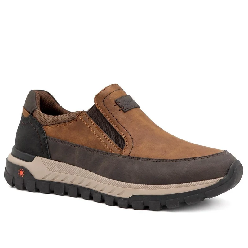 Relife Extra Wide Slip On Trainers - RELIF44004 / 329 851 - Cognac