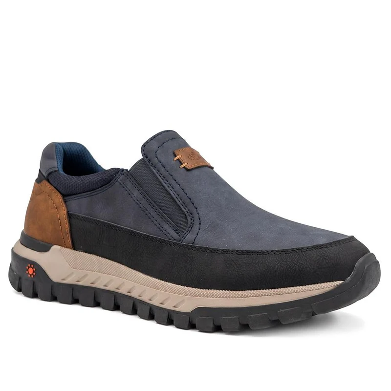 Relife Extra Wide Slip On Trainers - RELIF44004 / 329 851 - Navy