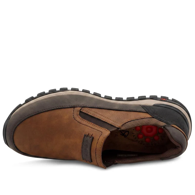 Relife Extra Wide Slip On Trainers - RELIF44004 / 329 851 - Cognac