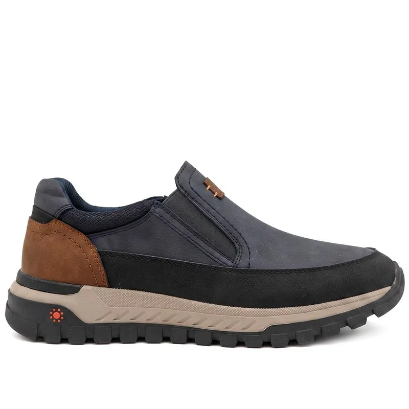 Relife Extra Wide Slip On Trainers - RELIF44004 / 329 851 - Navy