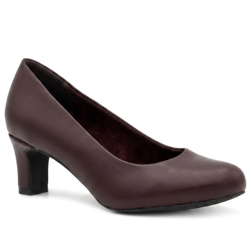 Elegant Stacked Heel Court Shoes - WBINS44018 / 330 013