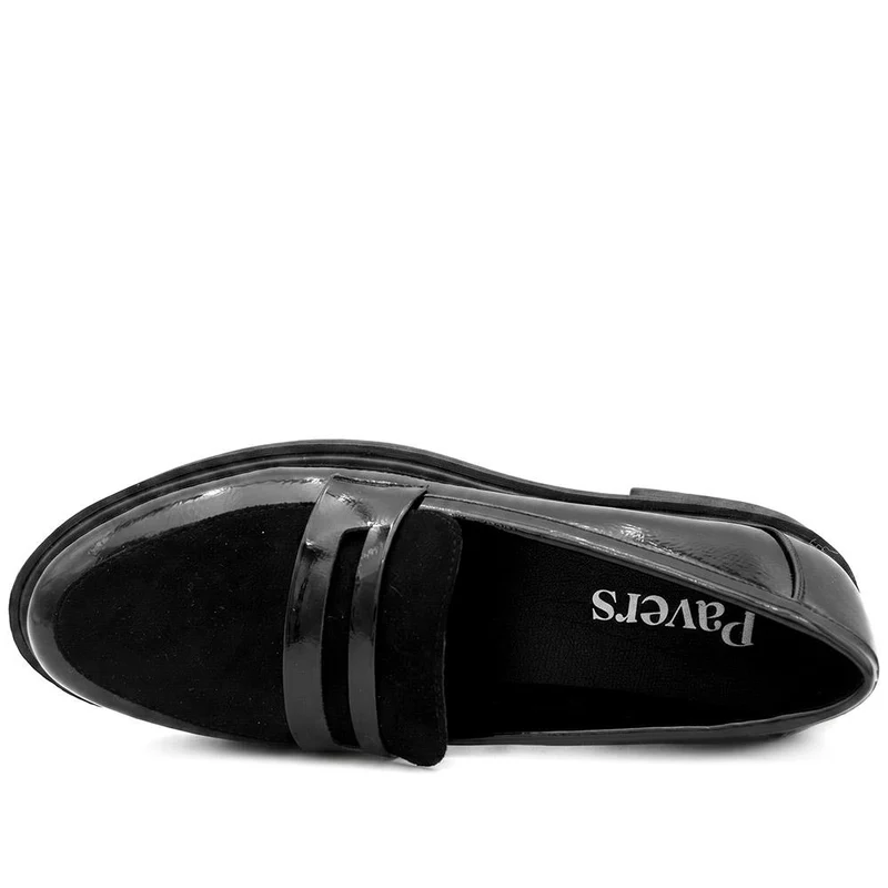 Smart Patent Flat Heel Loafers - WOIL44018 / 329 824 - Black