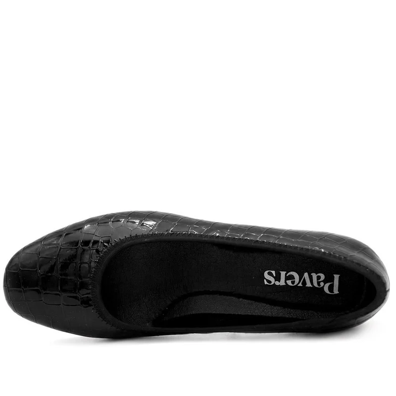Smart Patent Block Heel Court Shoes - SANYI44015 / 329 911 - Black