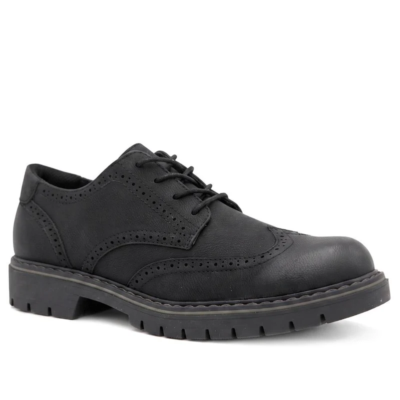 Casual Lace Up Shoes W/ Brogue Detailing - GANG44007 / 329 927 - Black