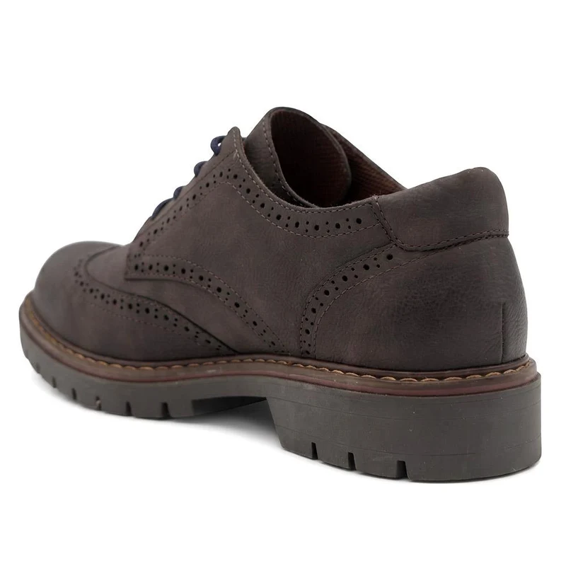 Casual Lace Up Shoes W/ Brogue Detailing - GANG44007 / 329 927 - Brown