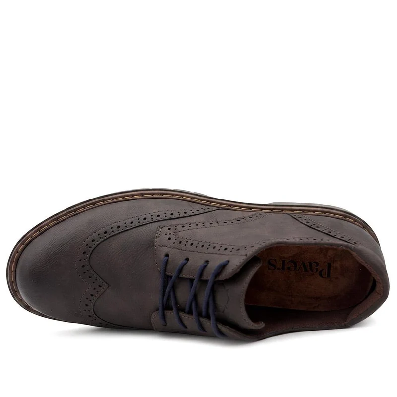 Casual Lace Up Shoes W/ Brogue Detailing - GANG44007 / 329 927 - Brown
