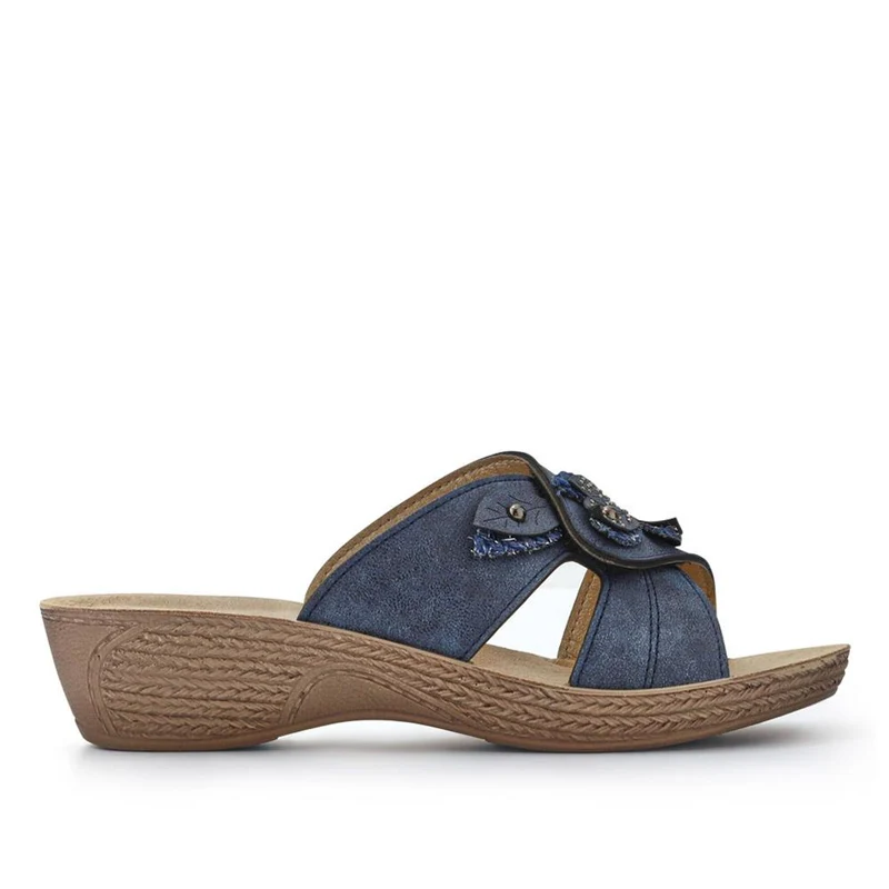 Adjustable Extra-Cushioned Sandals - INB41021 / 327 505 - Navy