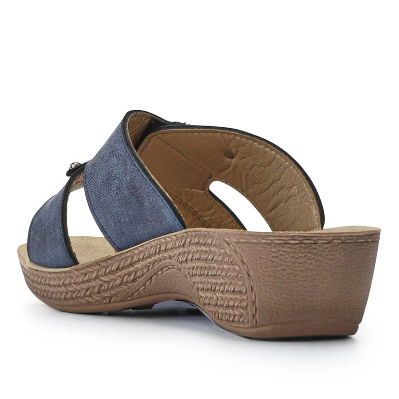 Adjustable Extra-Cushioned Sandals - INB41021 / 327 505 - Navy