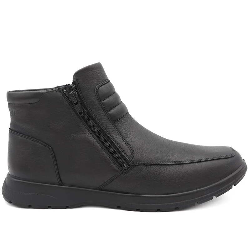 Padders Extra Wide Leather Ankle Boots - PADDDIN44004 / 330 056 - Black