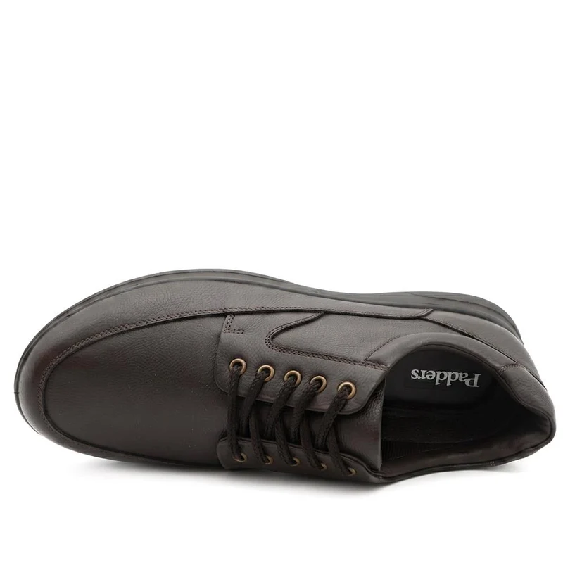 Padders Wide Fit Leather Lace Up Shoes - PADDDIN44005 / 330 057 - Dark Brown