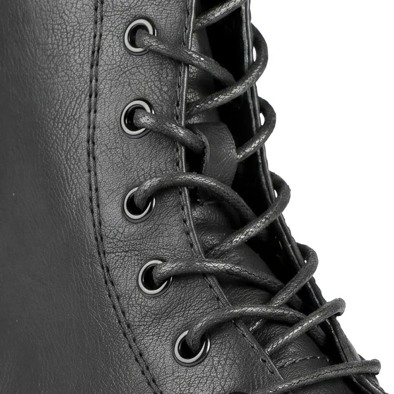 Lace Up Ankle Boots With Warm Lining - WBINS44000 / 329 764 - Black