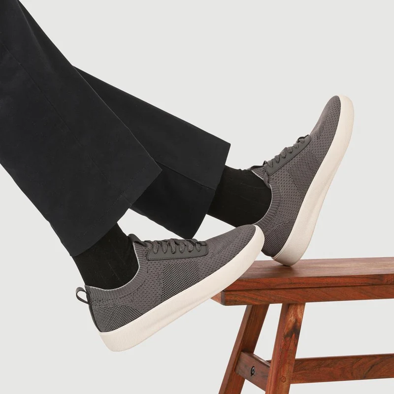 Breathable Chunky-Soled Lace-Ups - JIAHU41000 / 327 229 - Charcoal
