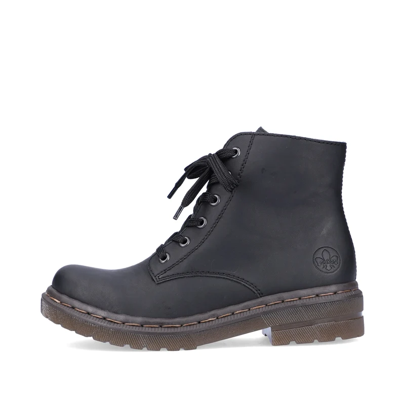 Rieker Klassische Schnürstiefeletten für Damen | Schwarz
