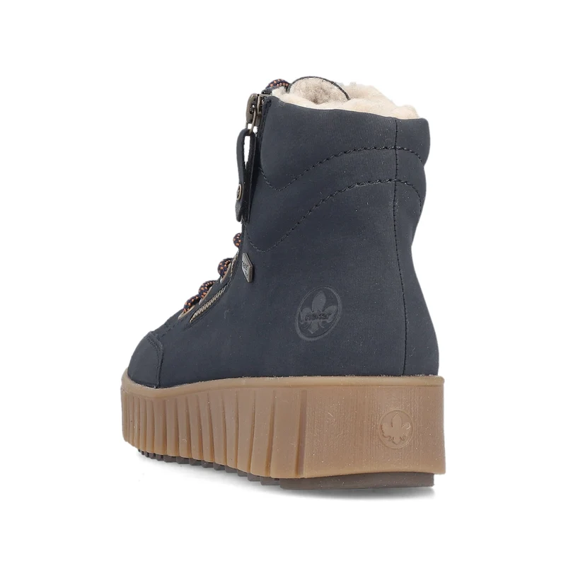 Rieker Damen Stiefeletten mit Fleecefutter | Blau