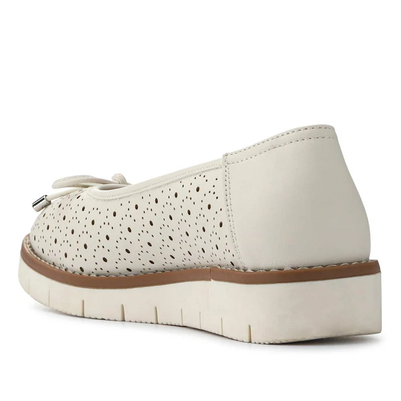 Wide Fit Cushioned Pumps - WBINS41095 / 327 321 - Beige