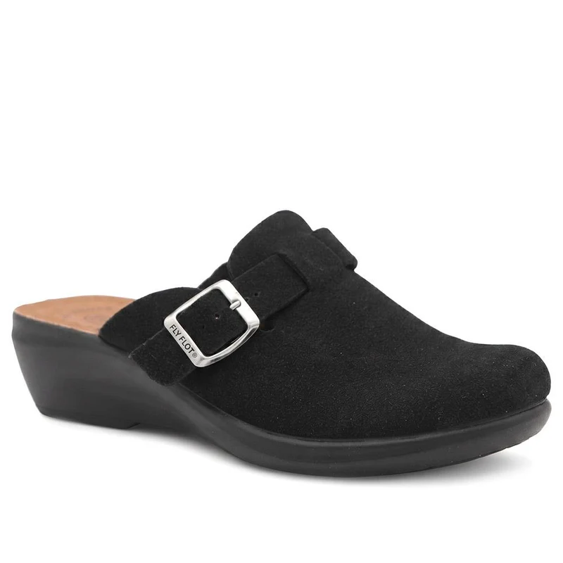 Fly Flot Leather Buckle Detail Mules - FLY44004 / 329 601